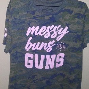 Messy Buns and Guns tee